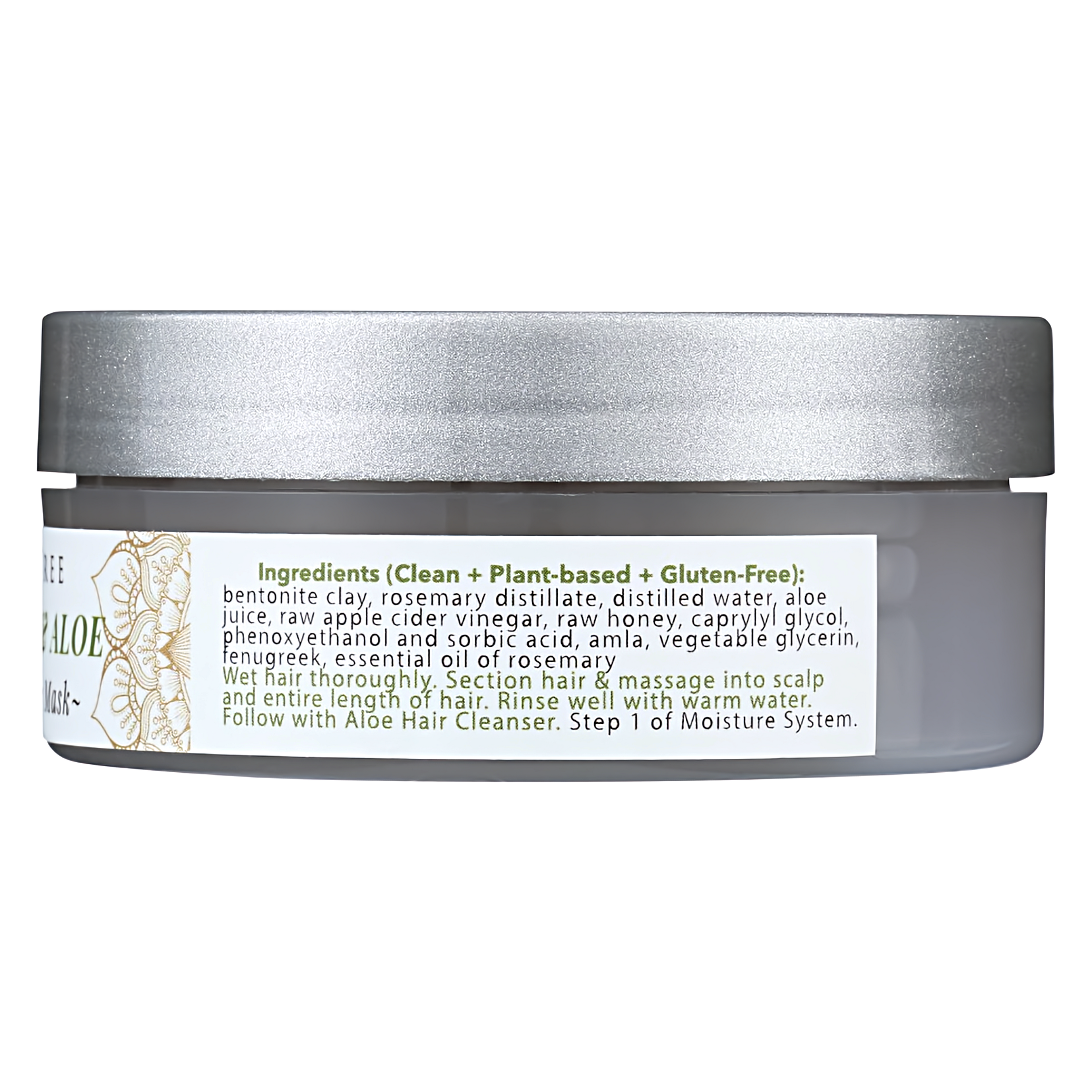 Green Clay Superfood Hair Mask with Raw Honey, Aloe and Apple Cider Vinegar - EssenceTree